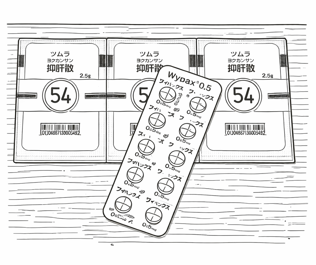 抑肝散とワイパックス(ロラゼパム)